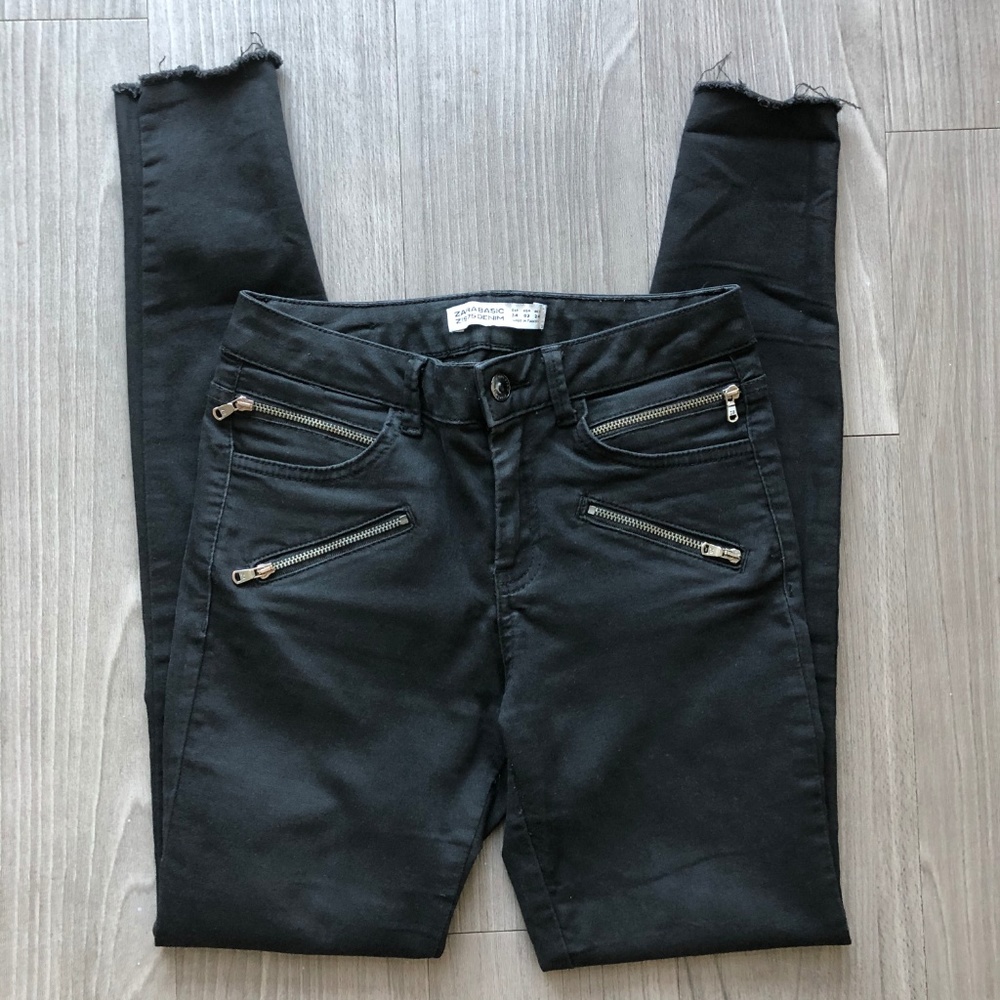 Zara Zipper Skinny Jeans